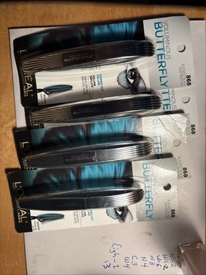 4-PACK L'Oreal Voluminous Butterfly Mascara 868 Blackest Black NEW