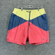 Vineyard Vines Swim Trunks Mens Large Multi Colorblock Mesh Lined Board Shorts