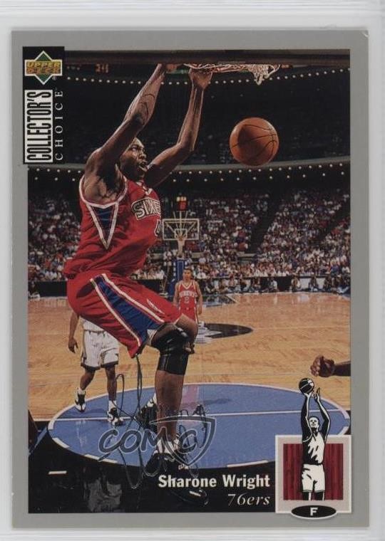 1994 Collector's Choice Silver Foil Signature Sharone Wright #346 Rookie RC 10ou