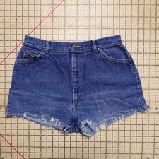 Vintage Lee High Waist Cut Off Jean Shorts Made in USA 30" 18 Petite