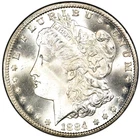 1884-CC Morgan Dollar, Frosty BU Uncirculated, Flashy Piece From Original Roll