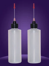 2-4 OZ bottles with stainless needle tip for Oiling Conventional Reels