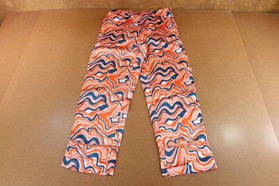 Adore Me Womens Size Small Colorful Swirl Satin Straight Leg Pajama Pants NWT
