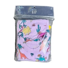 Baby Gap 2 Piece PJ Set 5 Years Lavender Dinosaur Print