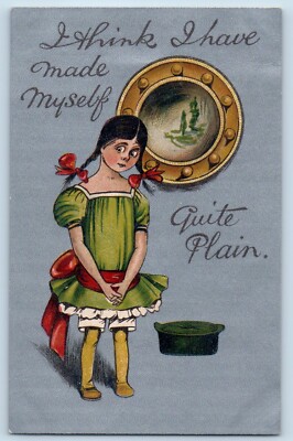 Sad Girl Postcard I Think I Have Made Myself Quite Plain Lindstrom Minnesota MN