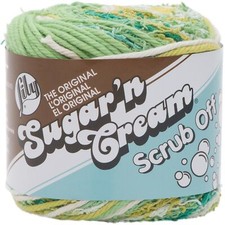 Lily Sugar'n Cream Yarn - Scrub Off-Greens Pack of 6 Skein 