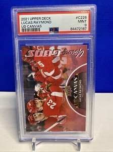 2021 UPPER DECK LUCAS RAYMOND YOUNG GUNS ROOKIE UD CANVAS #C226 PSA 9