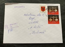 Latvia Latvija 1997 Madona - used registered cover to Riga