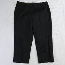 Talbots 8P Black Stretch Signature Slim Cropped Womens Dress Pants