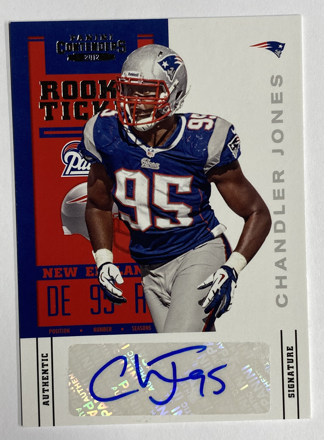 2012 Panini Contenders Rookie Ticket Chandler Jones Auto #115