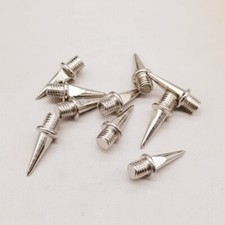 10pcs Track Spikes 13.5mm Steel Long Nail for Track Shoes, Silver Tone