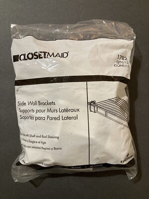 ClosetMaid 1782 Side Wall Shelf Brackets  Bag of 12 Mounting Hardware White
