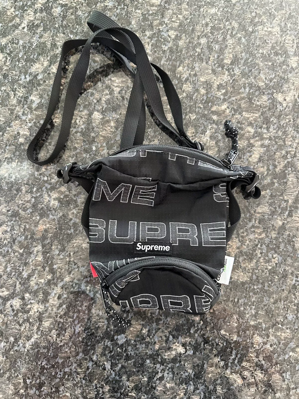 Sac corps authentique Supreme Cordura noir petit utilitaire épaule croix cou