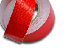 25 Mètres Rouge Réfléchissant Bande Autocollant Vinyl ECE104 Camion Remorque Van