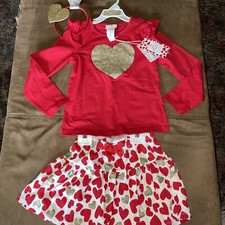 Tommy Bahama-Toddler Girls Hearts Skirt Set w/Headband 4T NEW  NWT