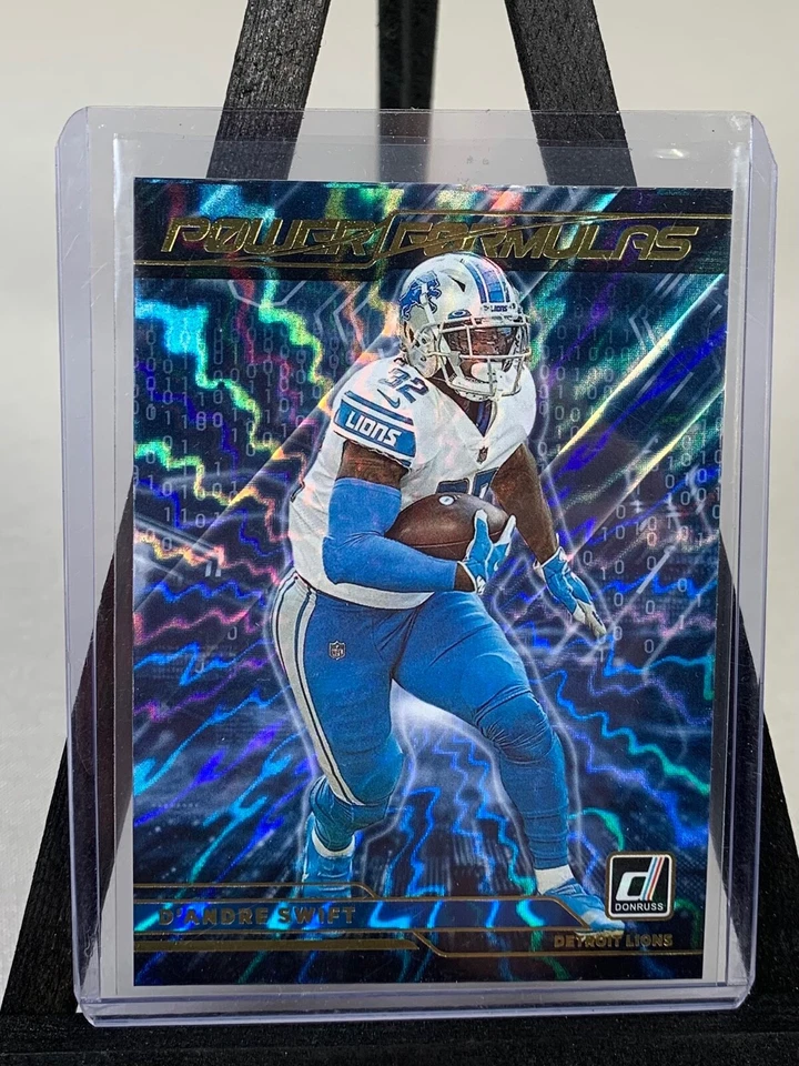 DANDRE SWIFT NFL DETROIT LIONS 2021 PANINI DONRUSS POWER FORMULAS NO. PF1 - Image 2 of 4