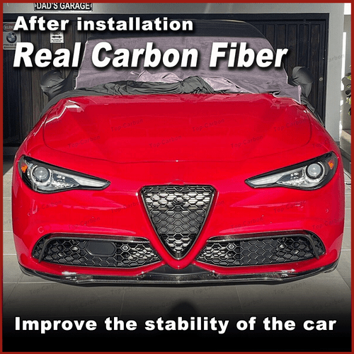 2x Carbon Front Flossen Flaps Splitter Passt für Alfa Romeo Giulia Sport 2016-21 - Picture 3 of 13