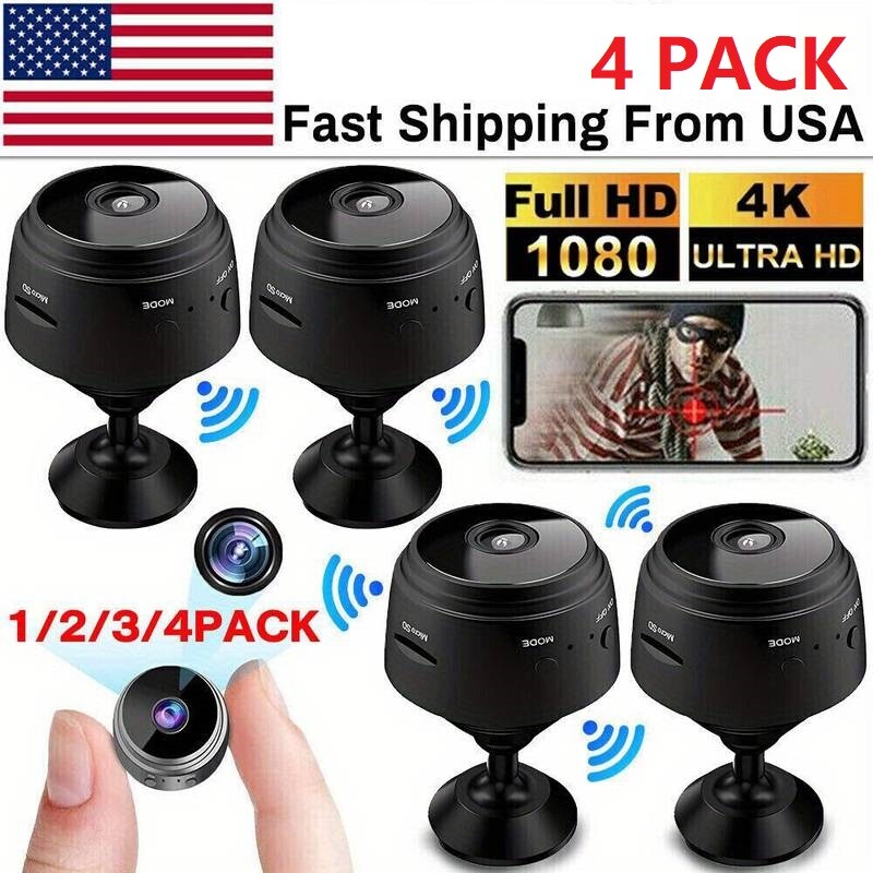 4X Mini Wireless 1080P Hidden Camera Wifi Home Security 4K HD Night Vision Cam
