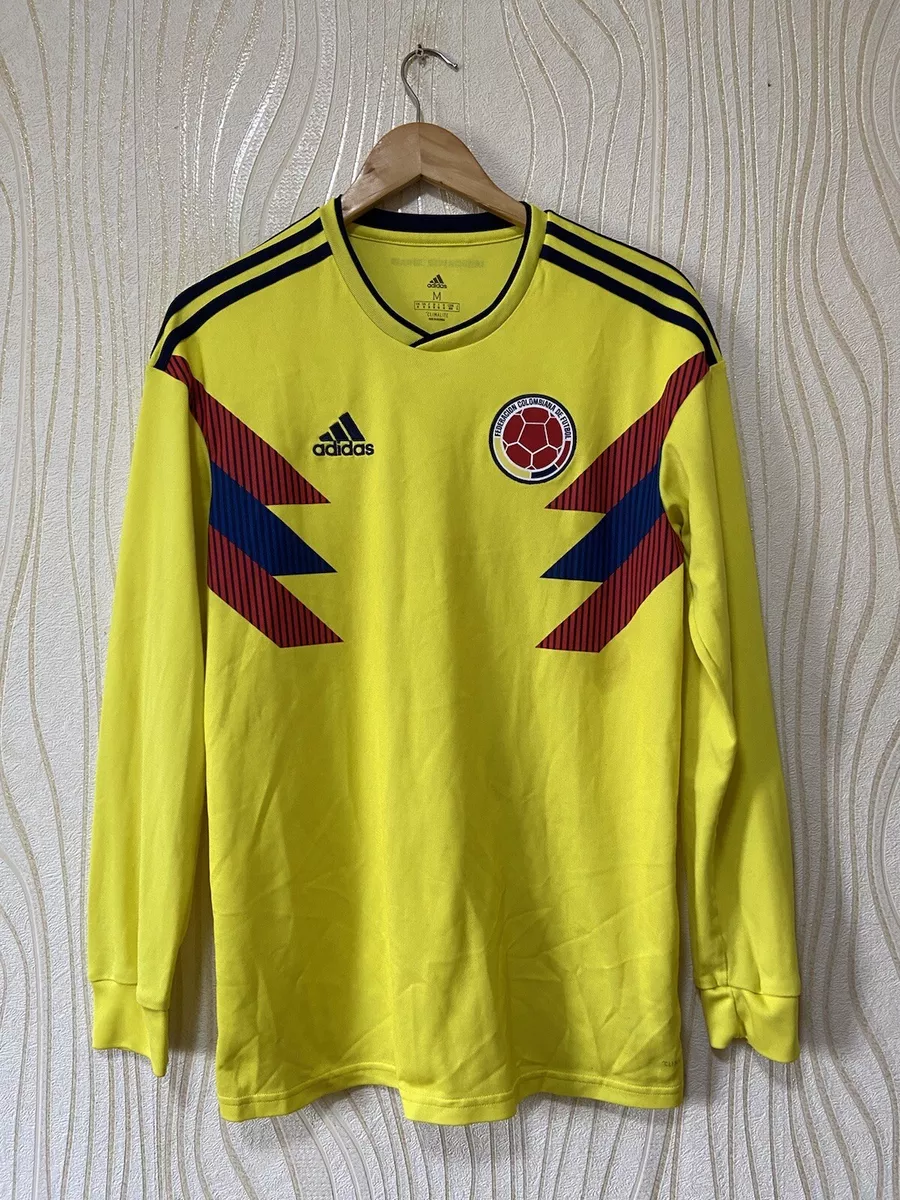 COLOMBIA 2018 2019 HOME FOOTBALL SHIRT SOCCER JERSEY LONG SLEEVE