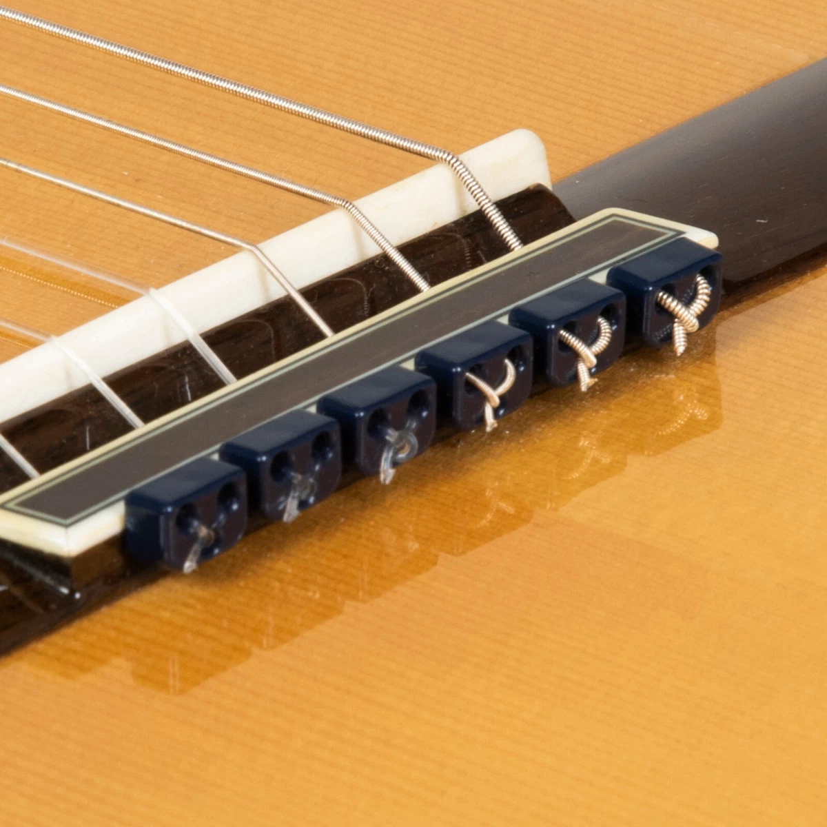 Guitar String Tie Bridge Beads Ties Blocks Blue Classical Flamenco Nylon Guitar