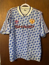 Original Manchester United 1990/1991 away snowflake 42-44 L shirt jersey