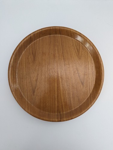 Set of 7 Round Wood Plates Platters 12" - Picture 2 of 16