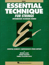 "ESSENTIAL TECHNIQUE FOR STRINGS" INTERMEDIATE STUDIES FOR CELLO MUSIC BOOK-NEW