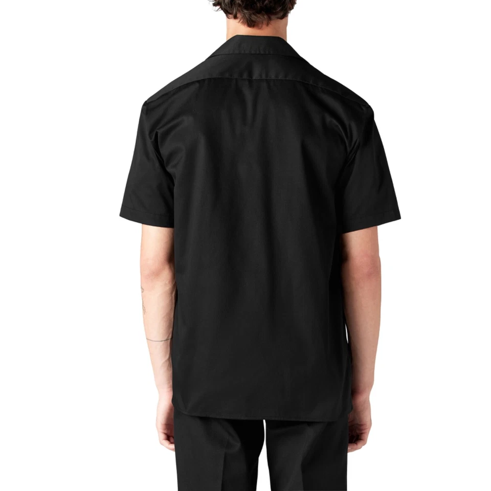 Dickies Men’s Short Sleeve Work Shirt in Black D1574BLK - Image 2 of 3