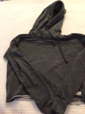 Abercrombie Fitch Women s Cropped Hoodie Sweatshirt Grey Size XS