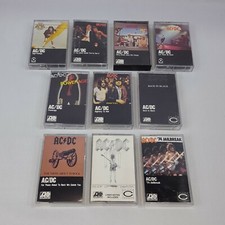 Cassette ACDC 20 Hair Heavy Metal Album Tape Lot Brian Johnson AC/DC Set Live