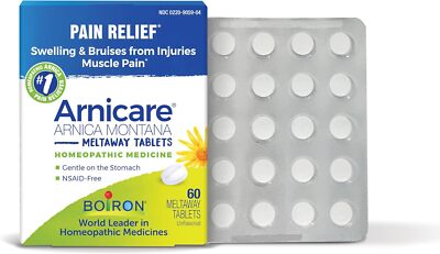 Boiron Arnicare Arnica Montana Meltaway 60 Tabs - Expiration 03/2028