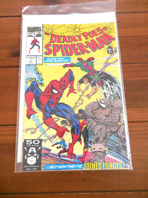 The Deadly Foes of Spiderman Comic, Marvel, 1, bagged & boarded