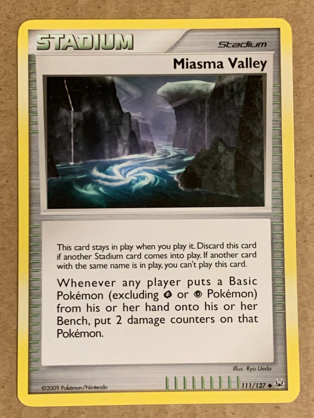 Pokemon Card Platinum Base Miasma Valley 111/127. Trainer FREE SHIPPING!	