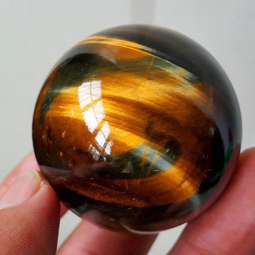 3pcs Natural Healing Stone Rare Tiger Eye Crystal Ball Gemstone Sphere - Picture 5 of 8