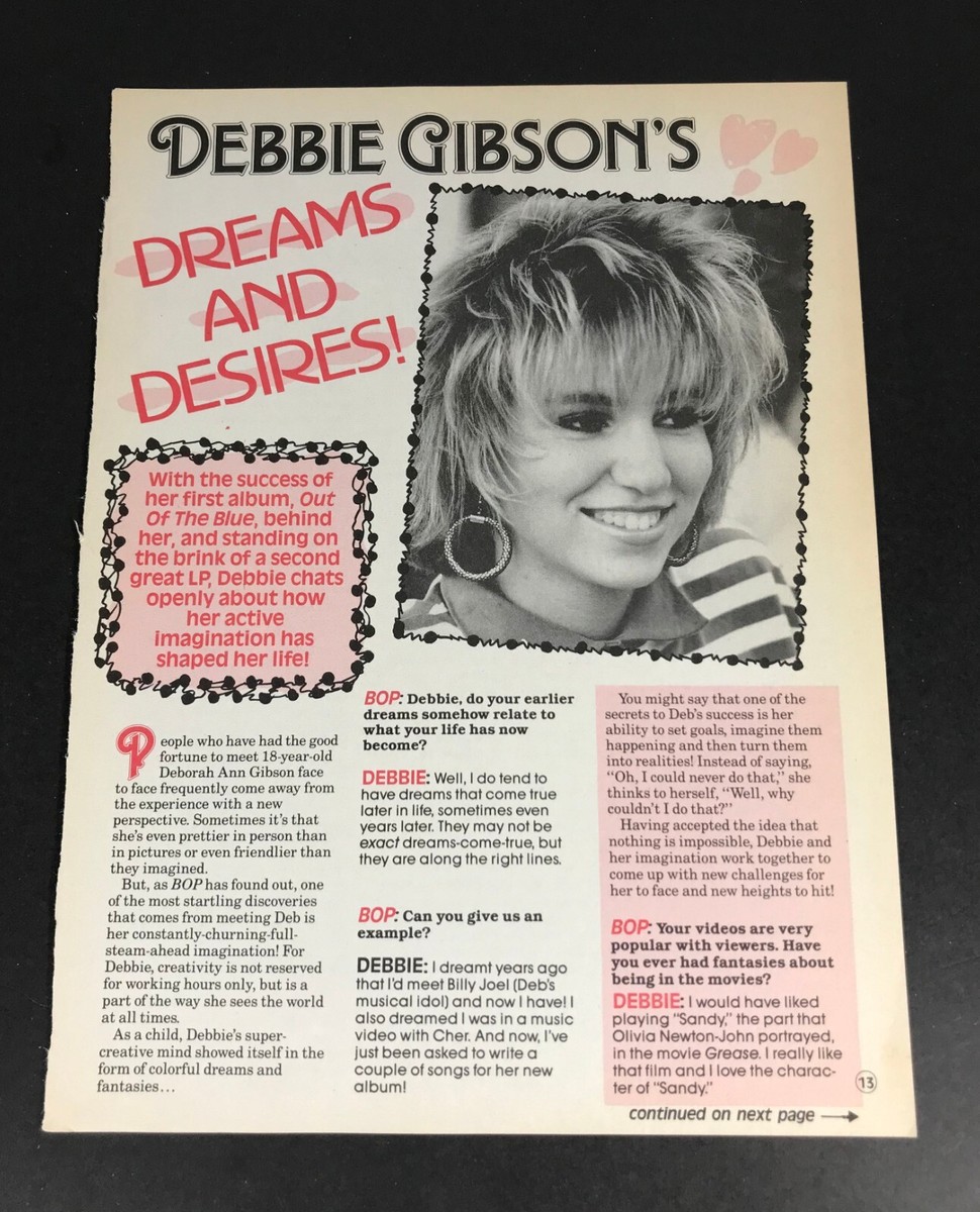 DEBBIE GIBSON 2-Page Black & White MAGAZINE Article 8