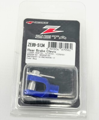 ZETA - ZE89-5134 - Rear Brake Clevis, Blue Yamaha YZ250F YZ450F