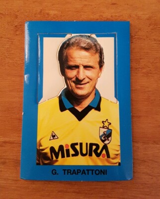 Seltene 1990er Jahre Inter Mailand ausgeschnittene 3D-Fußballkarte - Giovanni Trapattoni