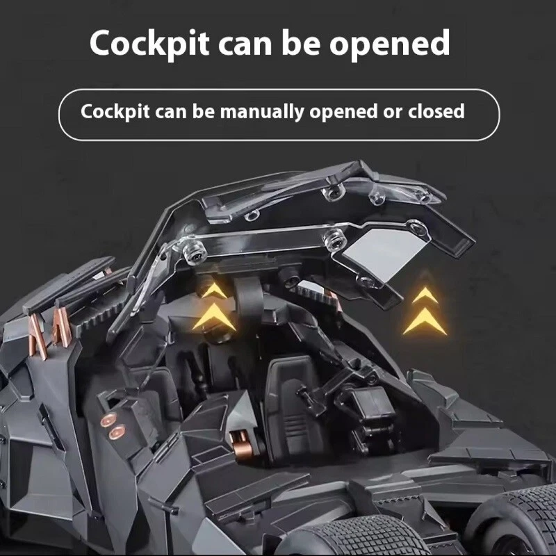 Modello AUTO x collezione BATMOBILE Tumbler 2005 MACCHINA BATMAN DC Diecast 1:18 - Immagine 3 di 4