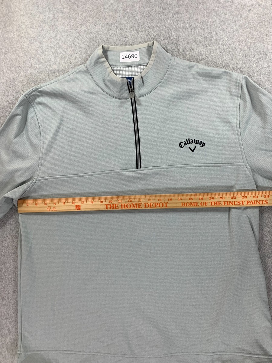 メンズ長袖ゴルフポロシャツCallaway Weather Series XL Callaway Shirt Adult Extra Large Black Weather Series Golf 1