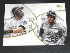 2019 TOPPS DEMAND DYNAMIC DUALS 16 BASE CARD~CHARLIE BLACKMON & NOLAN ARENADO 13