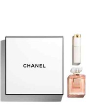 New Coco Chanel Mademoiselle Gift Box Set Eau De Parfum 3.4  0.7 oz Twist Spray