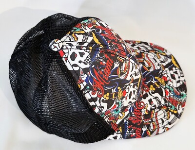 MIAMI INK All-over Skull Tattoo Embroidered Logo Fitted Hat 2008