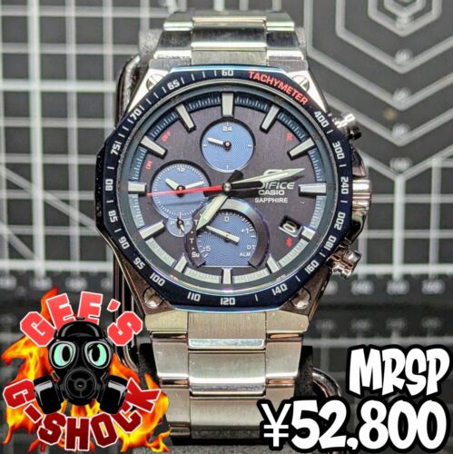 '21 Casio EDIFICE JDM EQB-1100 Solar Sapphire Bluetooth Silver EQB-1100XYDB-2A