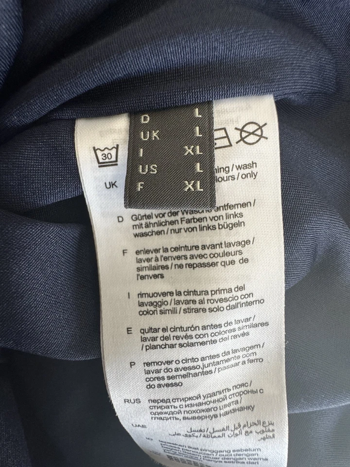 Vestido ESPRIT Vintage Años 90 Turquesa y Azul Marino Floral Para Mujer Talla Grande Manga Corta Foto 4 de 4