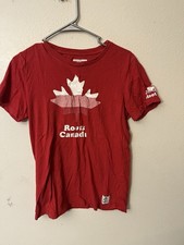 Roots Red Graphic Tee "roots  from Canada" Shirt - Medium