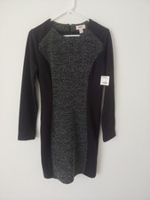 Ann Taylor Loft Black Ivory Tweed Sheath Dress Size Small