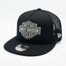 Harley-Davidson Embroidered Trucker Hat Black...