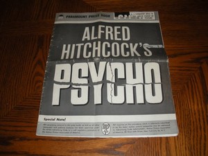 Very RARE Vintage Alfred Hitchcock’s PSYCHO Paramount Press Book 1960 Ed Gein