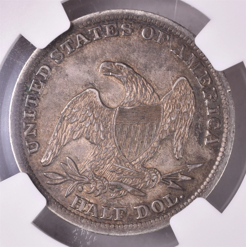 1838 Capped Bust Silver Half Dollar - NGC AU58 CAC - NICE ORIGINAL LOOK!! - Image 2 of 3