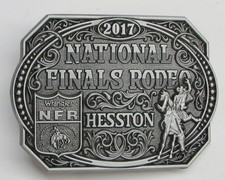 2017 Hesston National Finals Rodeo Belt Buckle- youth size - Small - New